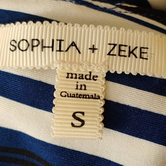 Sophia + Zeke Striped Navy Blue Jumpsuit  Size: S - Picture 10 of 11